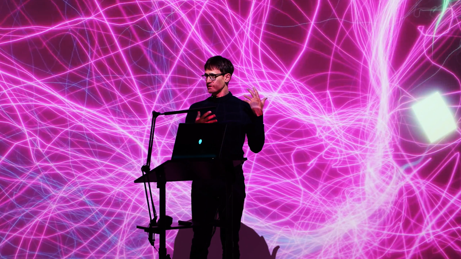 Dude giving a talk in Korea